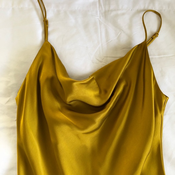 zara yellow strappy dress